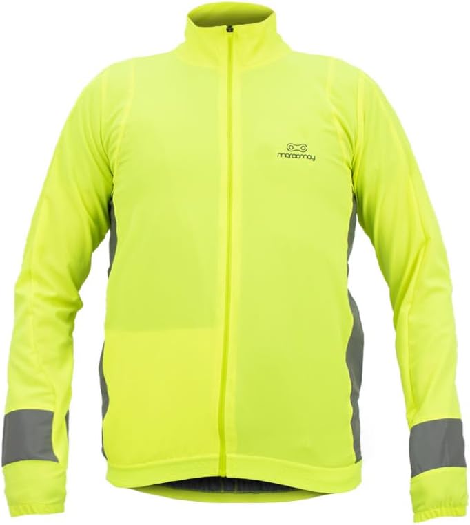 Jaqueta Corta Vento de Ciclismo Márcio May 4Way Reflex Amarelo Flúor