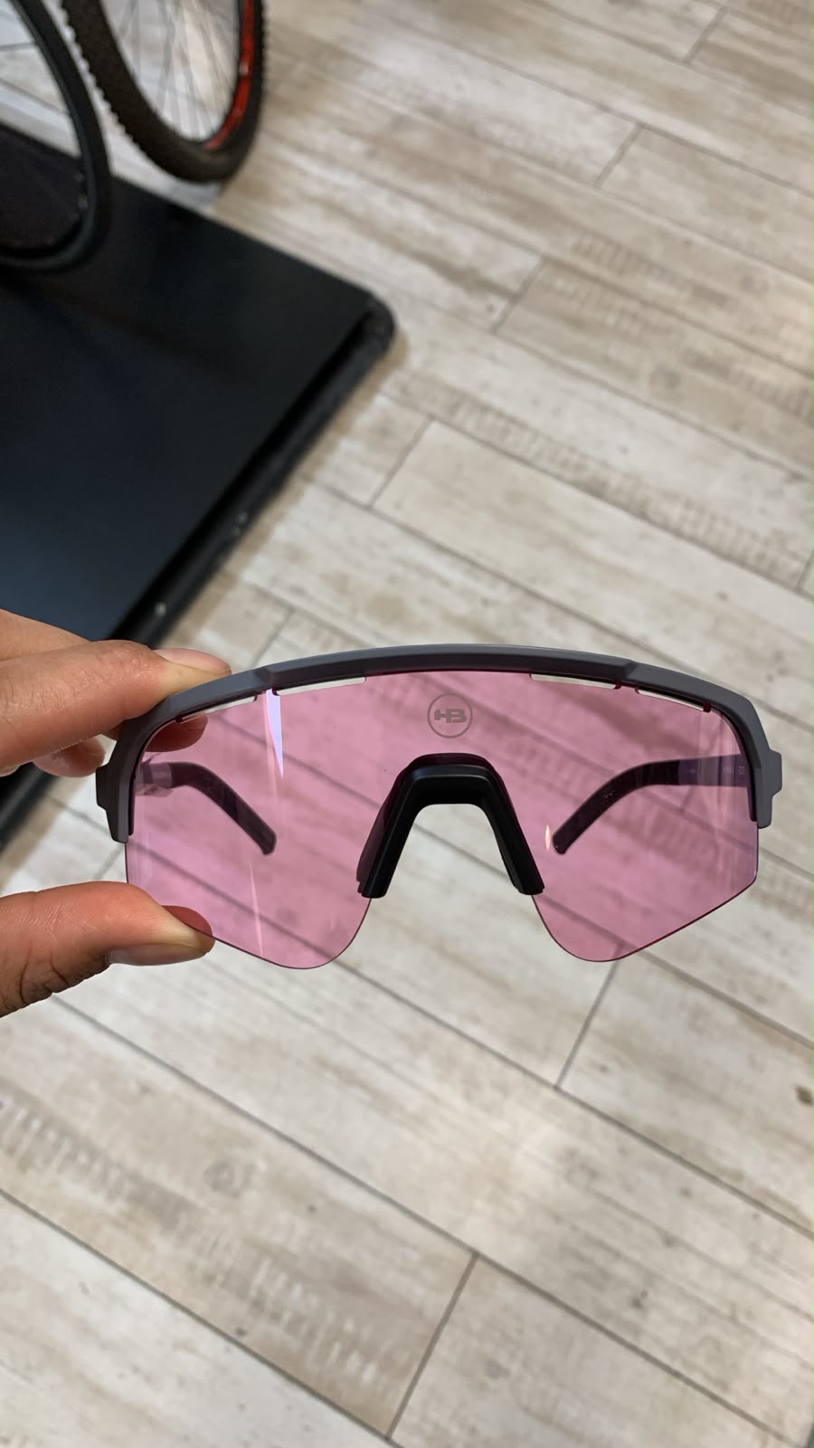 Óculos de Sol HB Edge R Matte Moonstone/ Nose M Black Pink