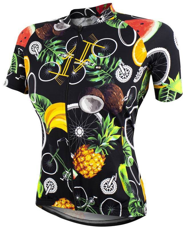Camisa de Ciclismo Feminina Marcio May Funny Tropical Bike
