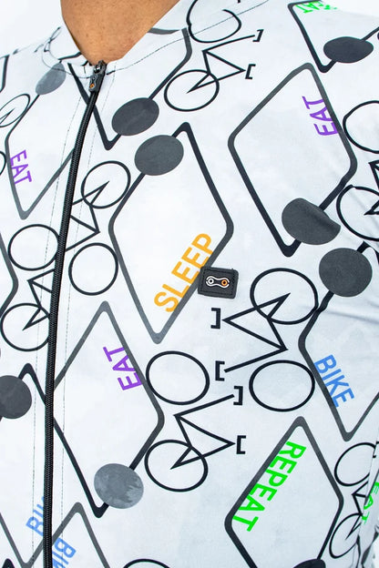 Camisa Ciclismo Manga Longa Márcio May Funny White Bike Repeat