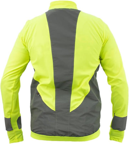 Jaqueta Corta Vento de Ciclismo Márcio May 4Way Reflex Amarelo Flúor