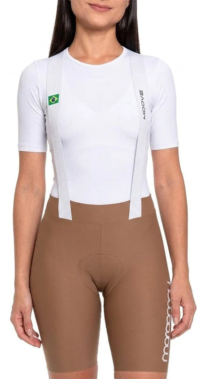 Bretelle De Ciclismo Marcio May Moove Gel Feminino Cacau