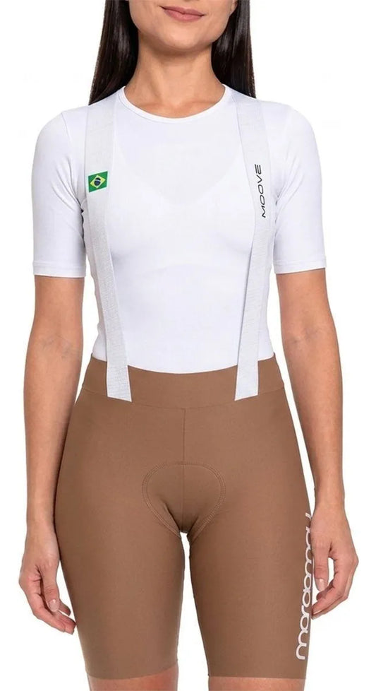 Bretelle De Ciclismo Marcio May Moove Gel Feminino Cacau