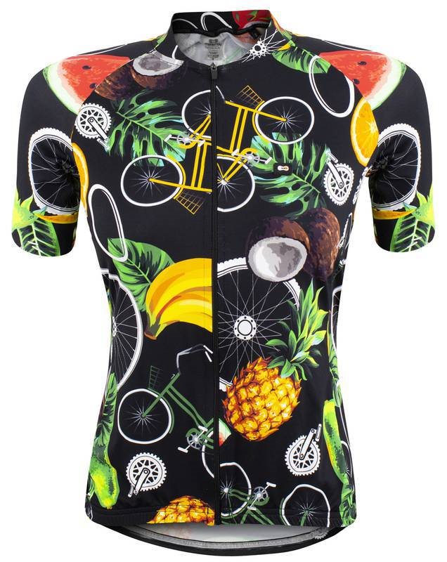 Camisa de Ciclismo Feminina Marcio May Funny Tropical Bike