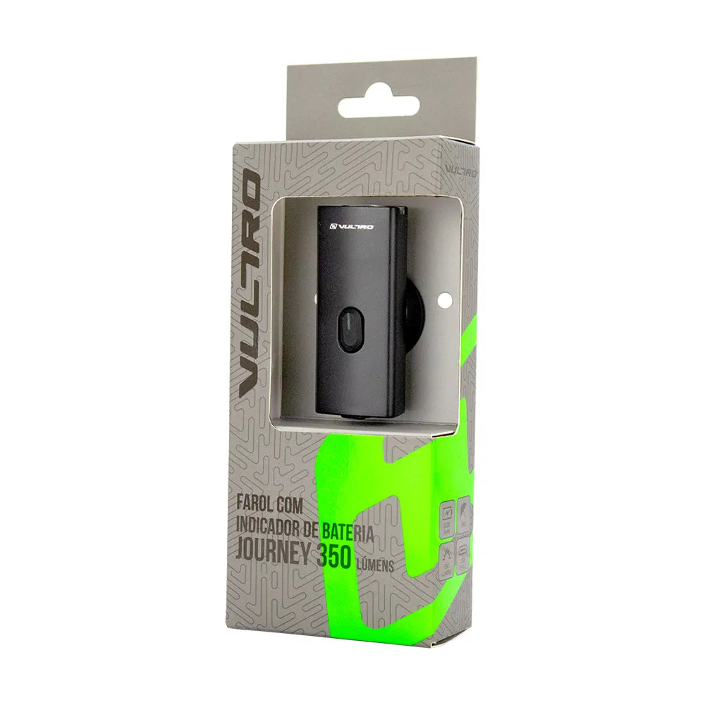 Farol Bike Vultro Journey 350 Lúmens Compacto USB