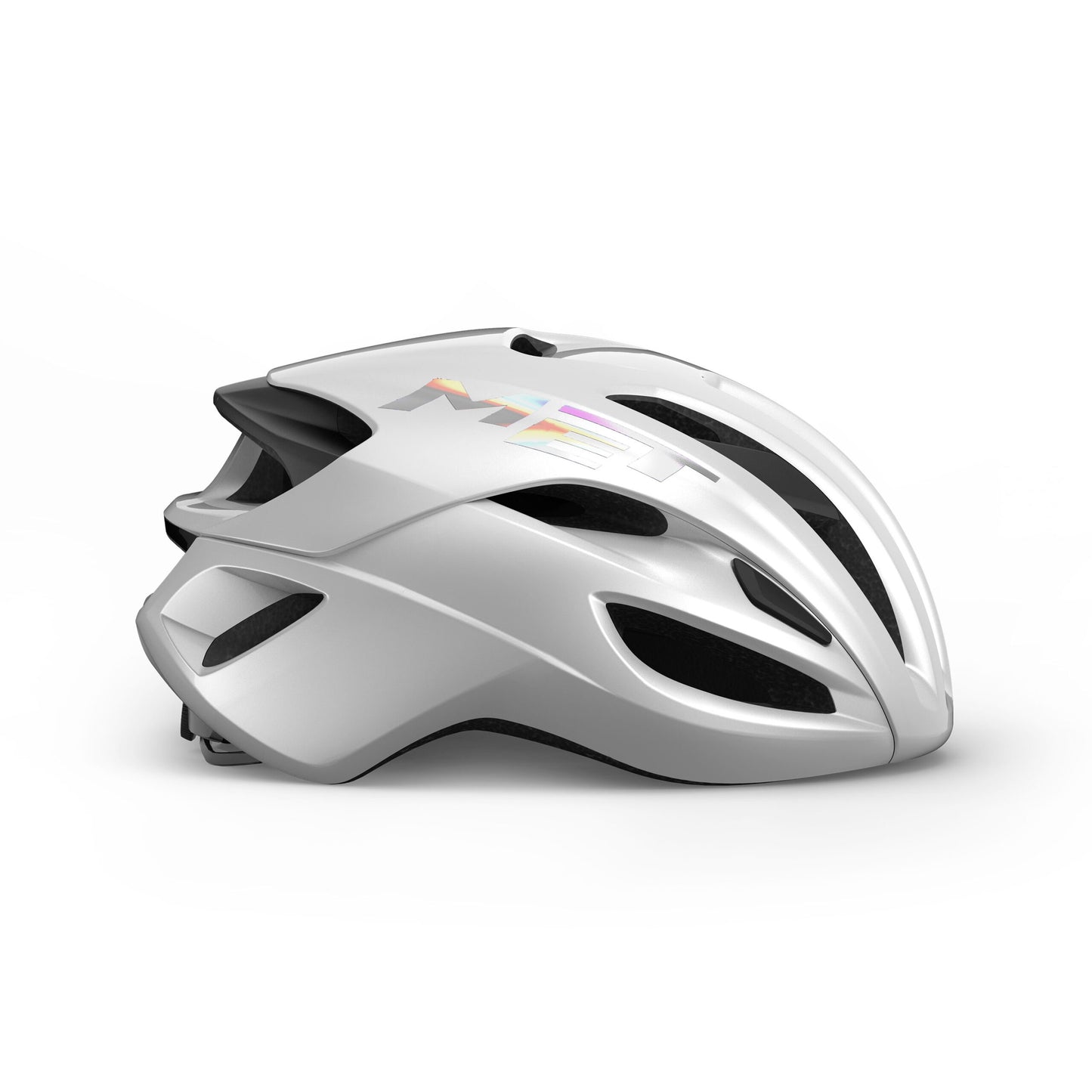 Capacete Road Met Rivale Mips  Branco Holográfico