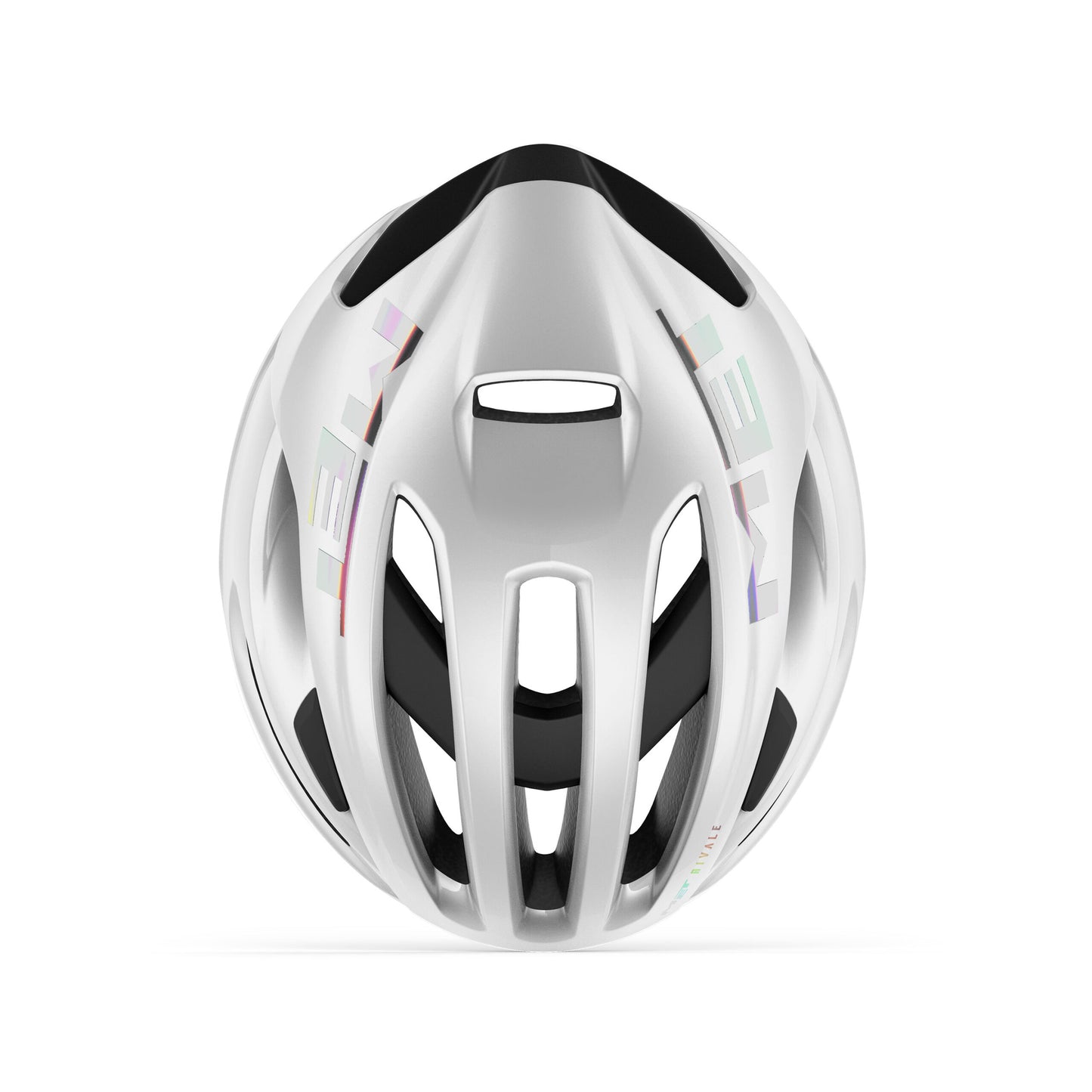Capacete Road Met Rivale Mips  Branco Holográfico