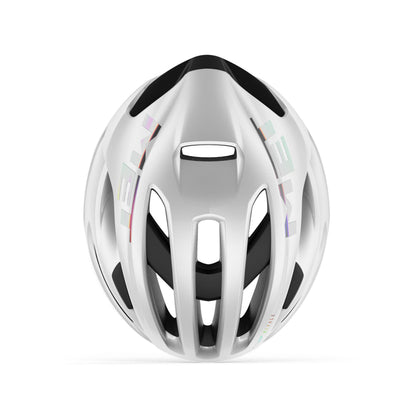 Capacete Road Met Rivale Mips  Branco Holográfico